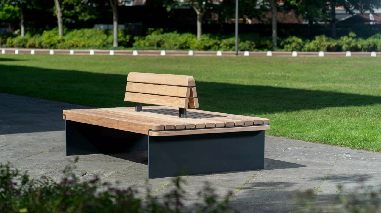 Buitenbank Rondure dubbelzits met rugleuning 4