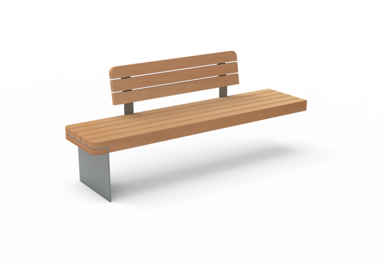 Rondure Einzelsitz mit Rückenlehne links (Endstück)