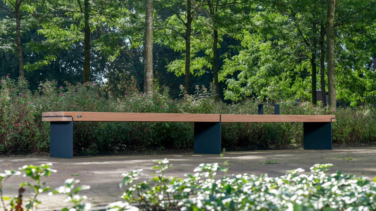 Buitenbank Rondure Staander koppelstuk2
