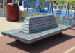 Rendering Tail (kleine Rückenlehne) Parkbänke Grijsen