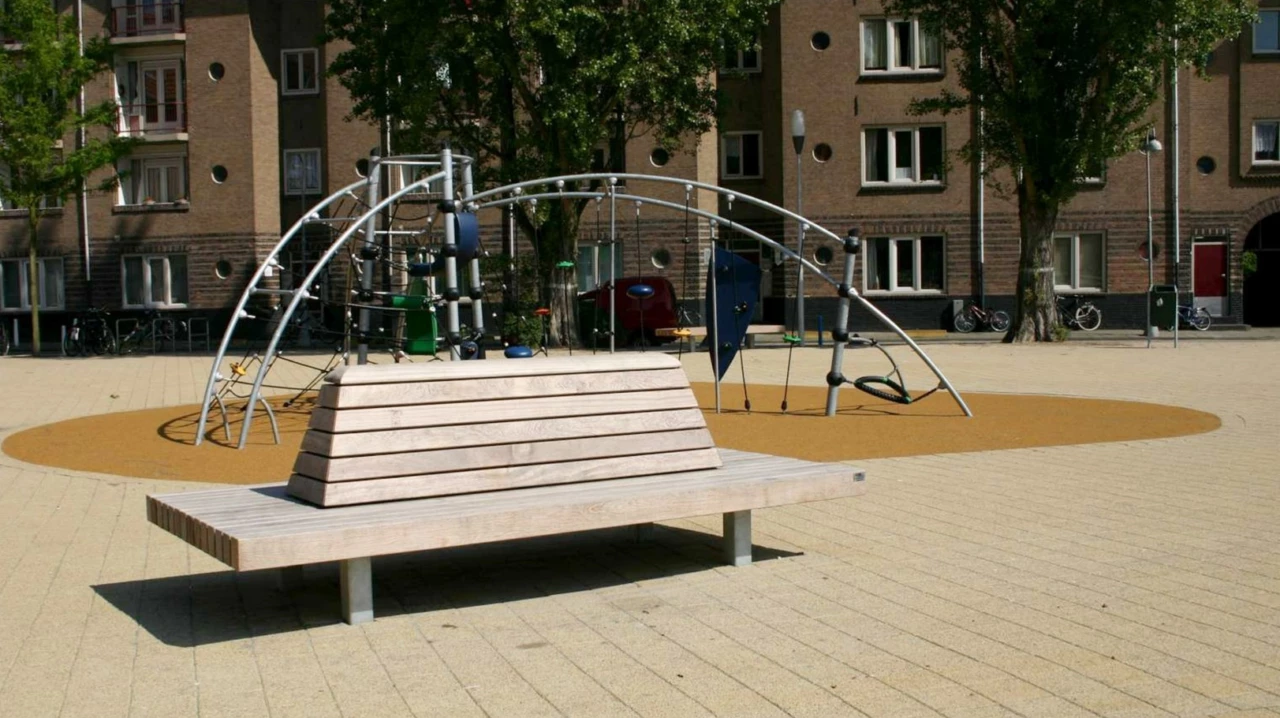 Rendering Tail (kleine Rückenlehne) Parkbänke Grijsen