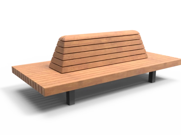 Rendering Tail (kleine Rückenlehne) Parkbänke Grijsen