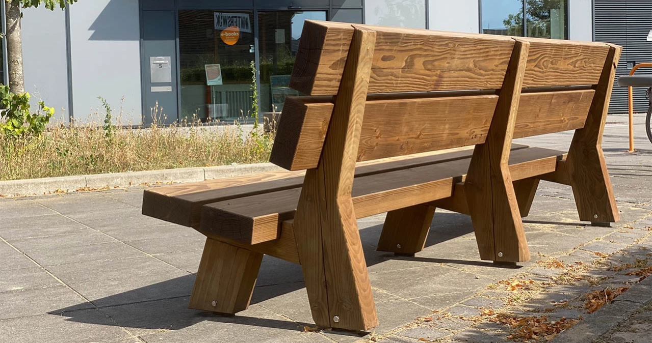 Buitenbank Vista enkelzits met rugleuning