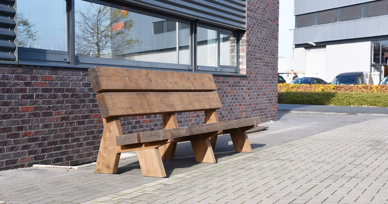Buitenbank Vista enkelzits met rugleuning