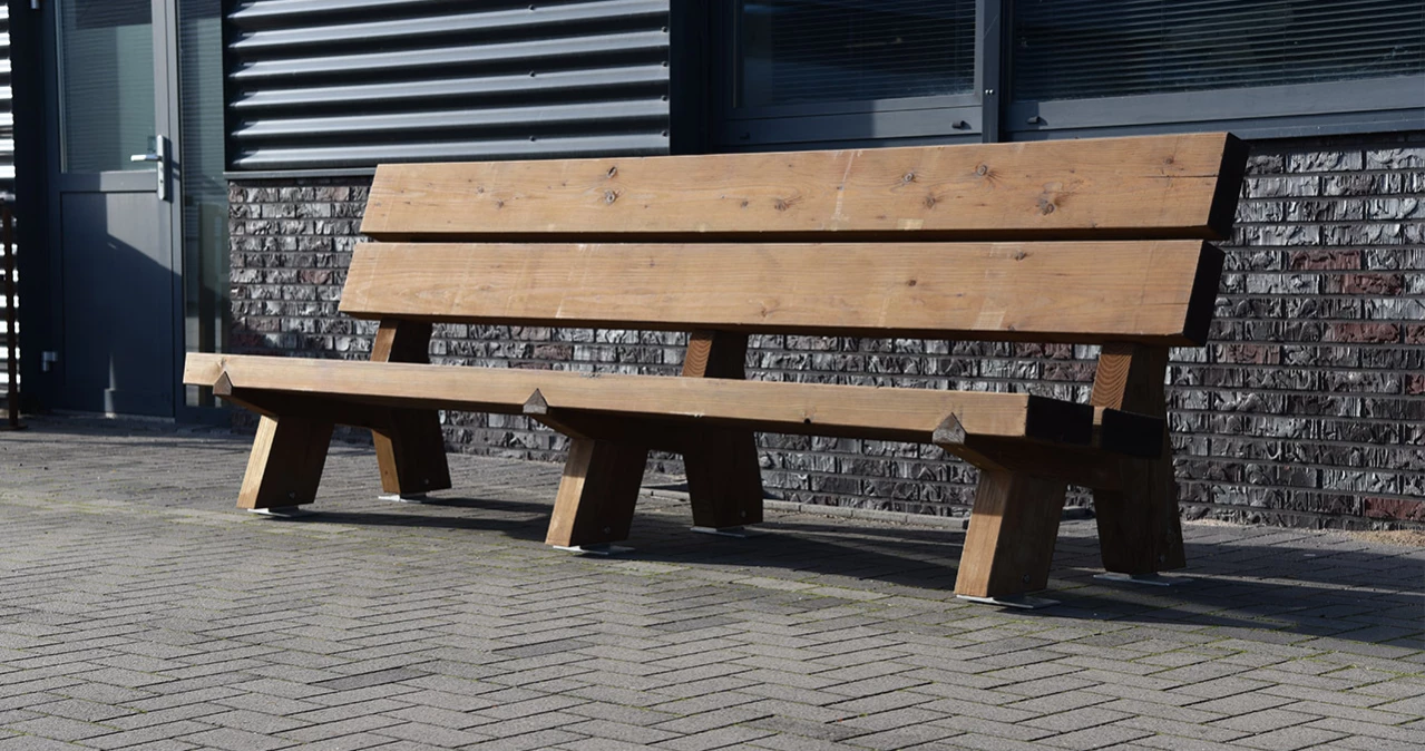 Buitenbank Vista enkelzits met rugleuning