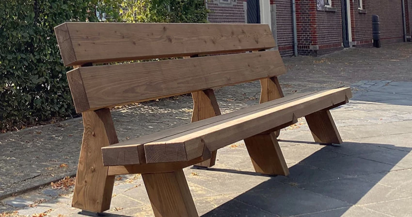 Buitenbank Vista enkelzits met rugleuning