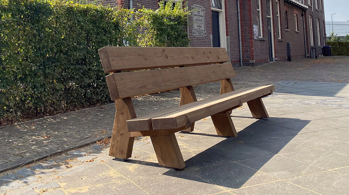 Buitenbank Vista enkelzits met rugleuning