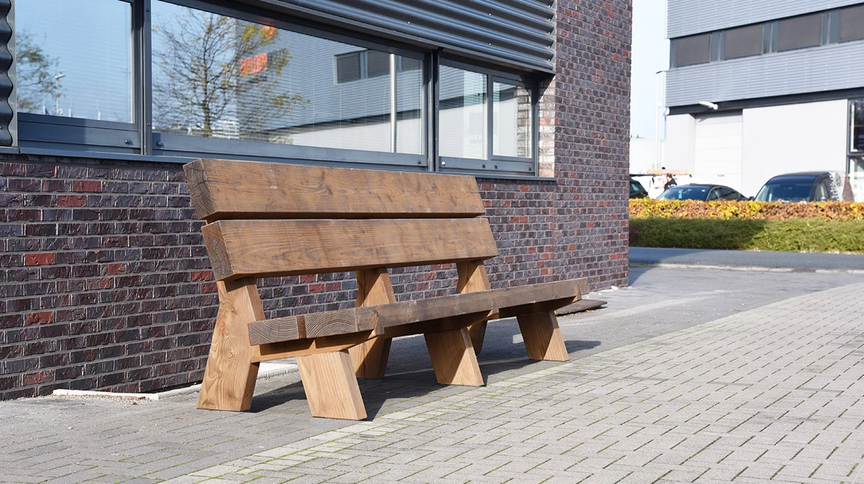 Buitenbank Vista enkelzits met rugleuning