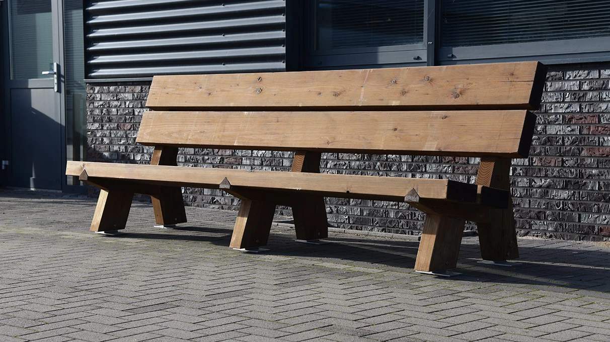Buitenbank Vista enkelzits met rugleuning