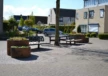Buitenbank Wenters dubbelzits met rugleuning hout-staal
