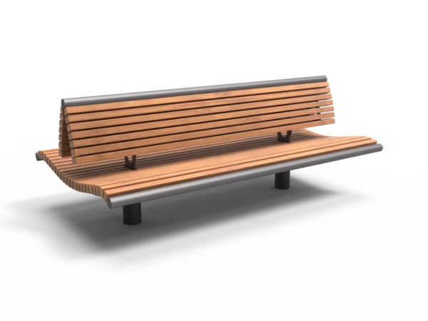 Buitenbank Wenters dubbelzits met rugleuning hout productrender