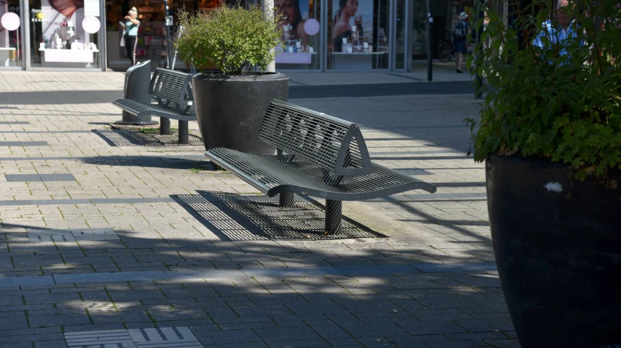 Buitenbank Wenters dubbelzits met rugleuning staal