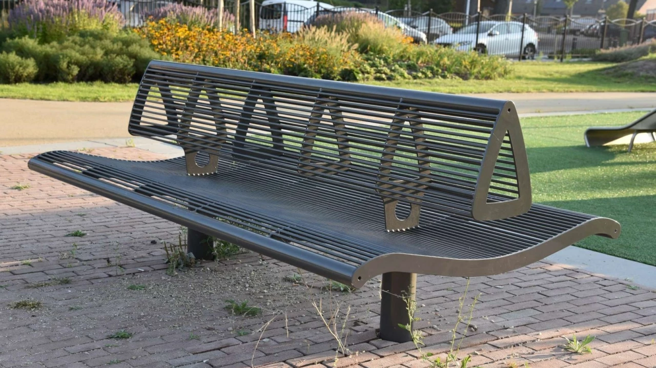 Buitenbank Wenters dubbelzits met rugleuning staal