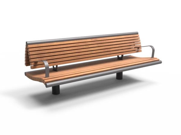 Productrender Wenters Einzelsitz mit Rücken- und Armlehne Holz 2