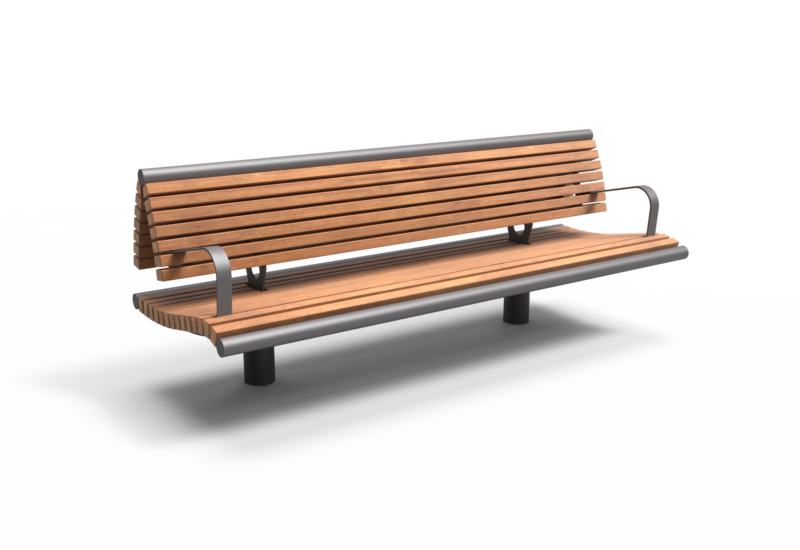 Productrender Wenters Einzelsitz mit Rücken- und Armlehne Holz 2