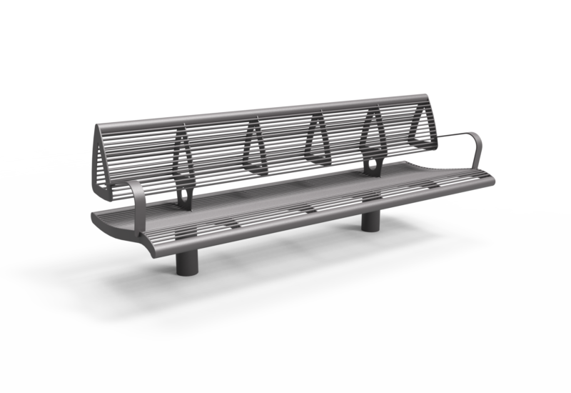 Productrender Wenters single seat with backrest and armrests