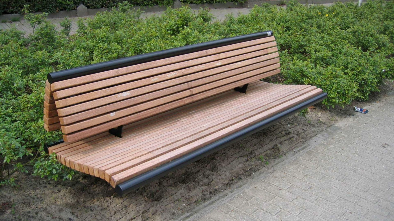 Buitenbank Wenters enkelzits met rugleuning hout