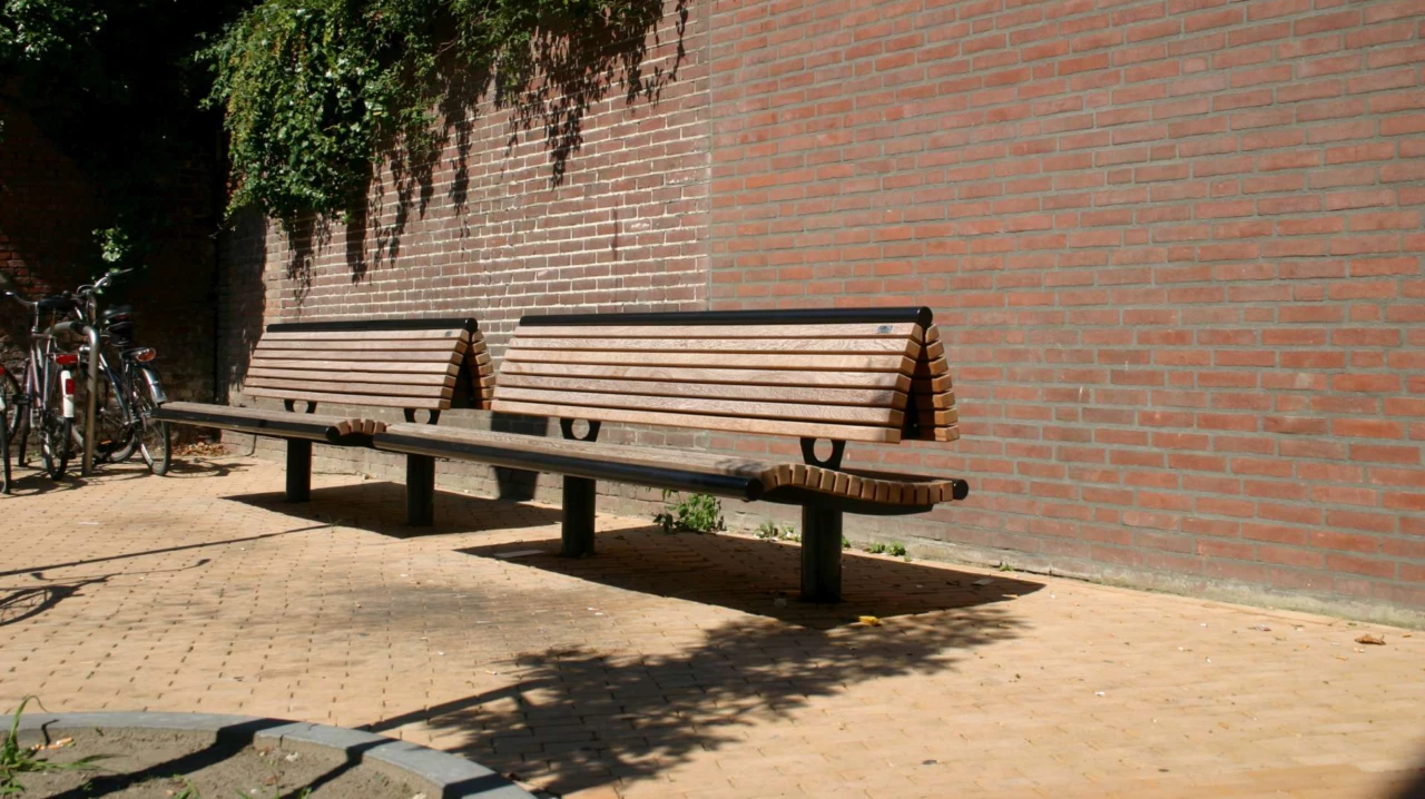 Buitenbank Wenters enkelzits met rugleuning hout