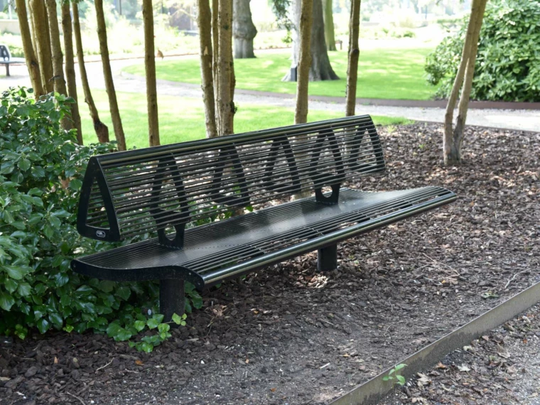 Wenters Einzelsitz mit Rückenlehne (Stahl) Parkbänke Grijsen