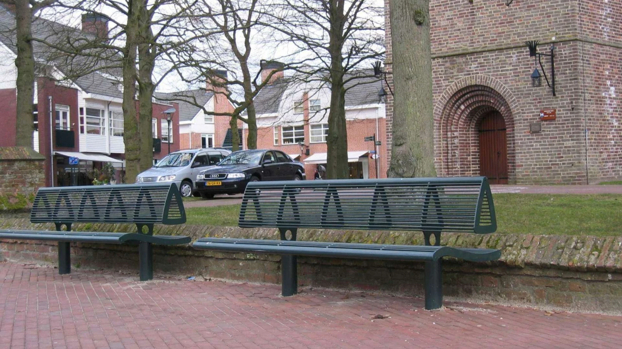 Product reference photo Wenters with backrest steel Grijsen outdoor benches 3