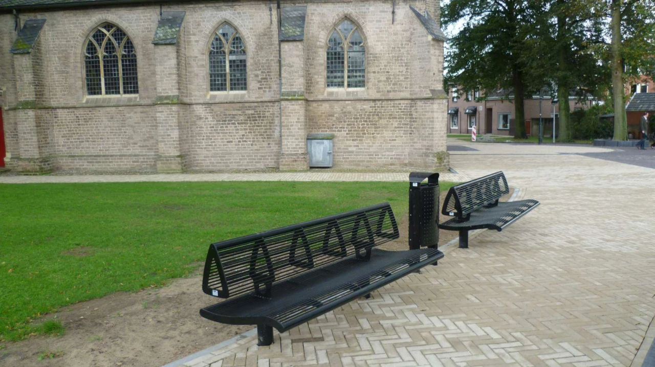 Product reference photo Wenters with backrest steel Grijsen outdoor benches 4