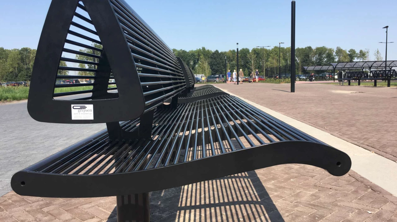 Product reference photo Wenters with backrest steel Grijsen outdoor benches