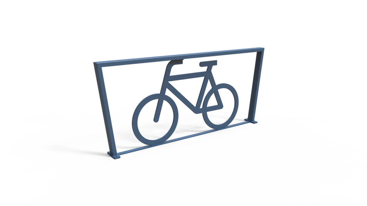 Rendering Cubic Doppel XL mit Fahrradlogo Fahrradbügel Grijsen