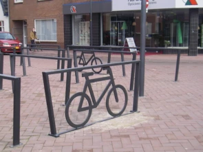 Cubic Doppel XL mit Fahrradlogo Fahrradbügel Grijsen