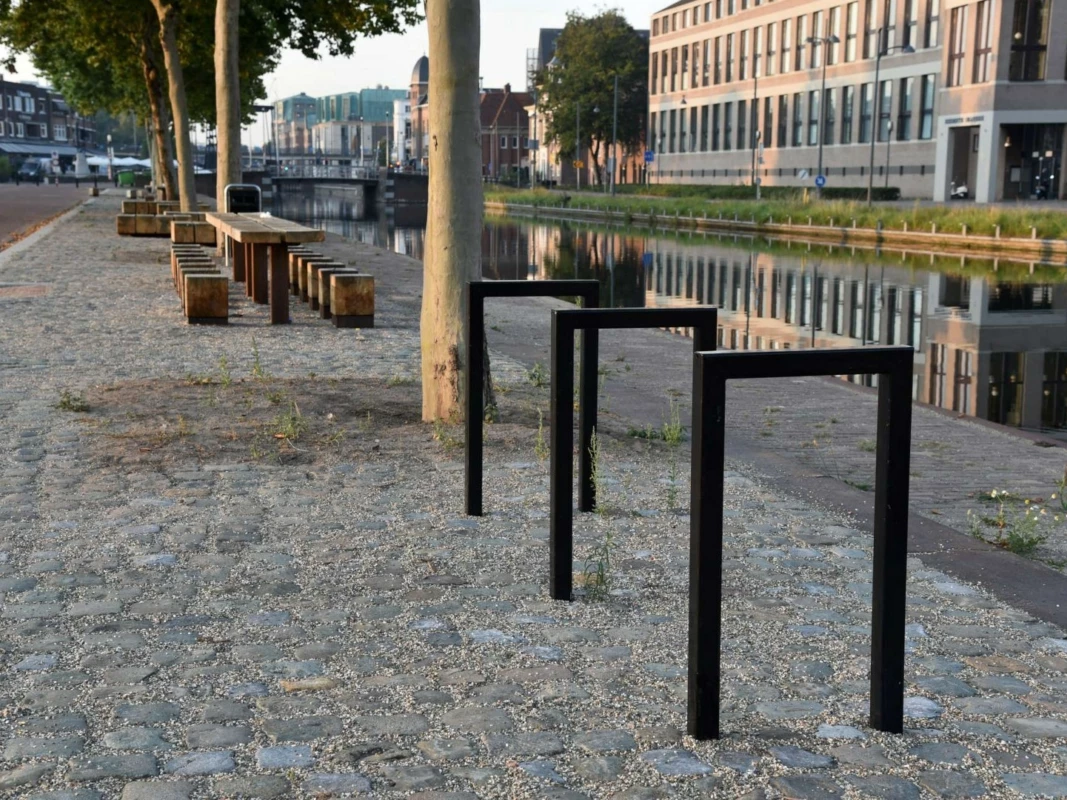 Square Single Fahrradbügel Grijsen