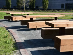 Pure Picknickset II Douglasie behandelt Cortenstahl