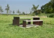Picknickset Quadrat corten voor de openbare ruimte 4
