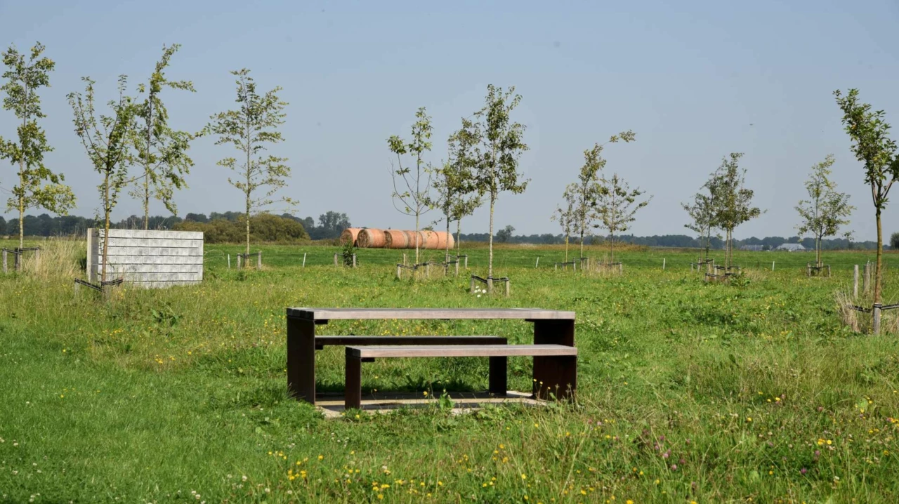 Picknickset Quadrat corten voor de openbare ruimte 3