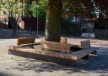 Baumbank Plane Sondermodell Eckig mit Lehnen