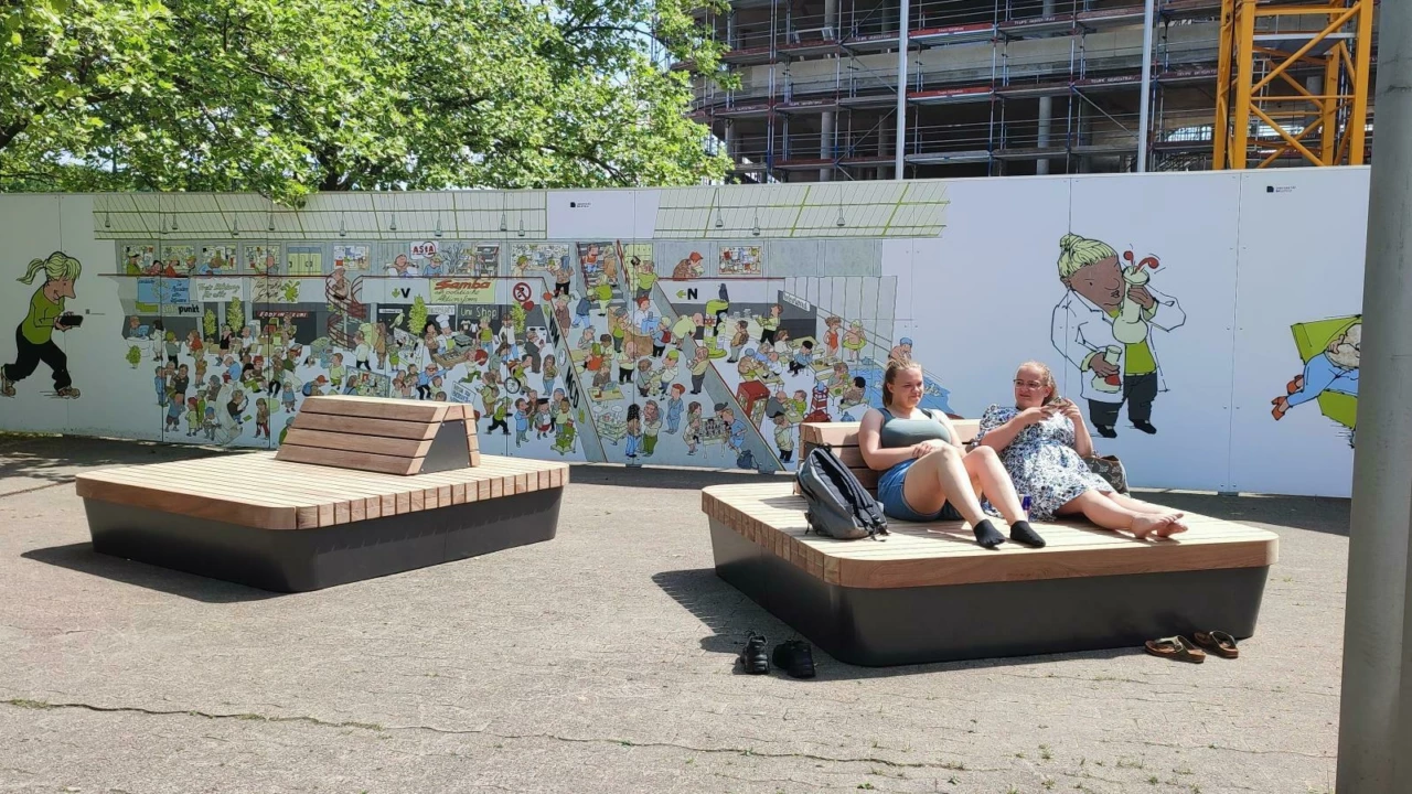 Universiteit Bielefeld Plane Solid maatwerk banken Binnenmeubilair