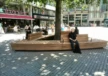 Schadowplatz Düsseldorf triangular tree bench