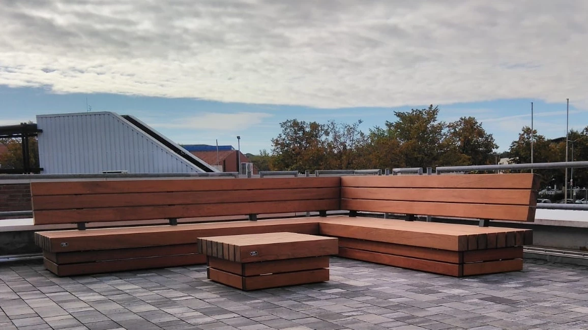 Erftstadt Dakterras Ingenieursbureau Plane Stammtisch picknicksets maatwerkbank 9