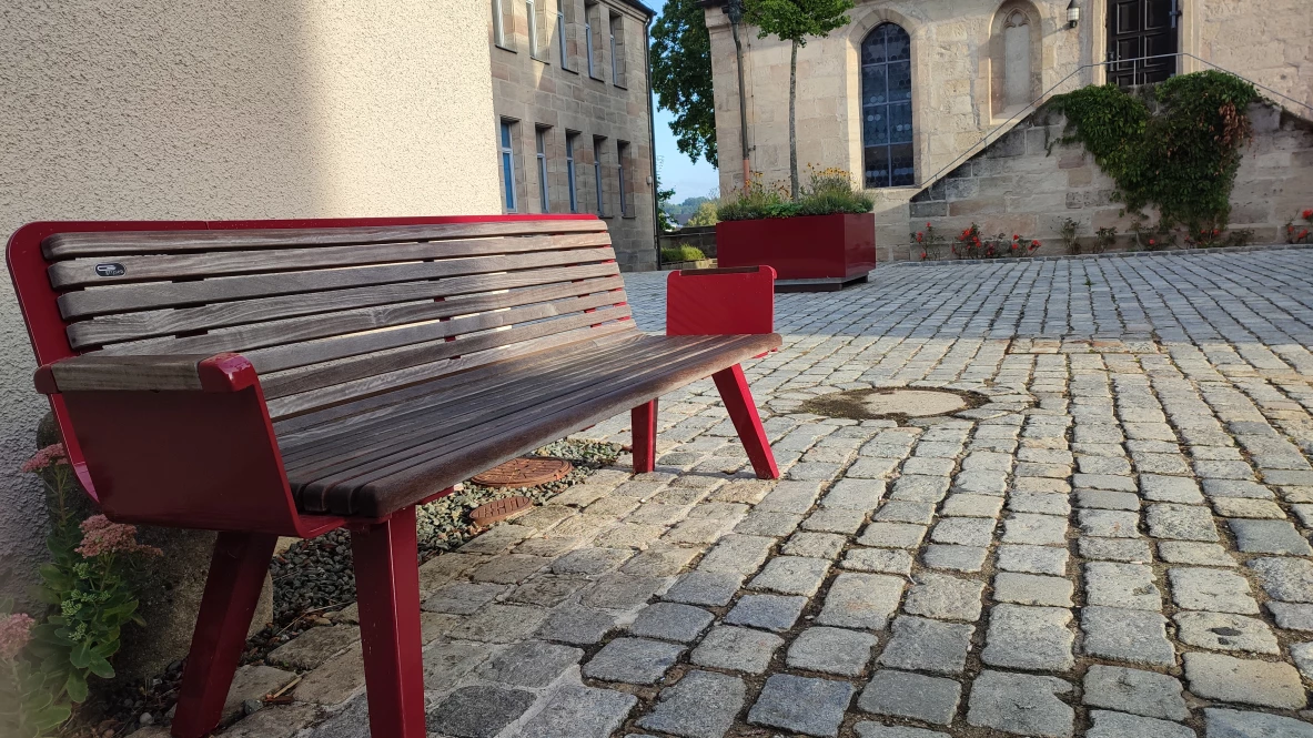 Retro Parkbank Haaks Pflanzkübel Grijsen Möhrendorf