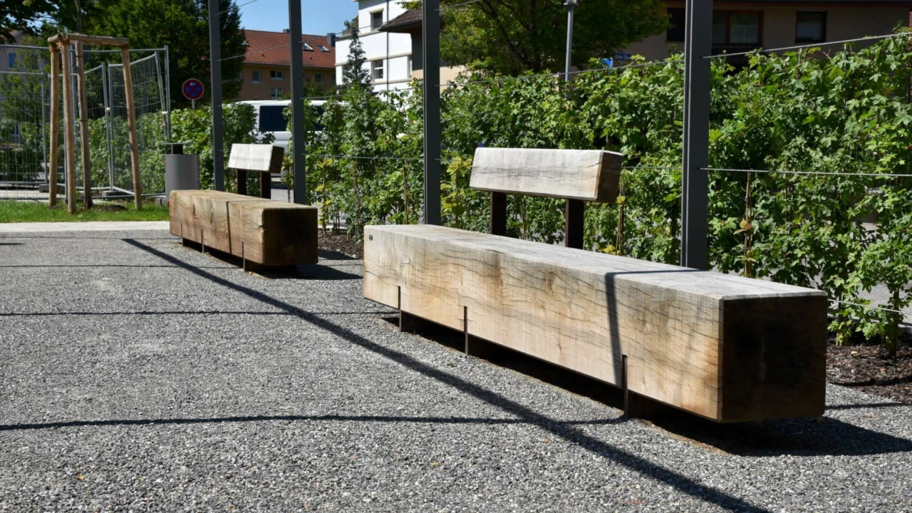 Stahringen Dorfplatz Pure EiParkbänke Pure Einzelsitz mit Rückenlehne (3000) Dorfplatz Stahringenche