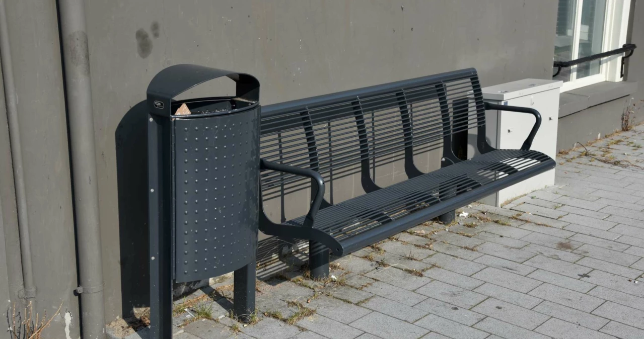 Parkbank mit Armlehnen Cruzado Grijsen