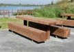 Picknicktafels van cortenstaal en douglashout - Pure picknickset