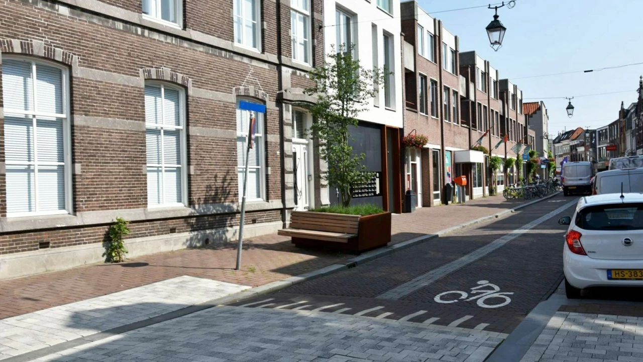Demontabele plantenbakken bloembakken met houten zitting