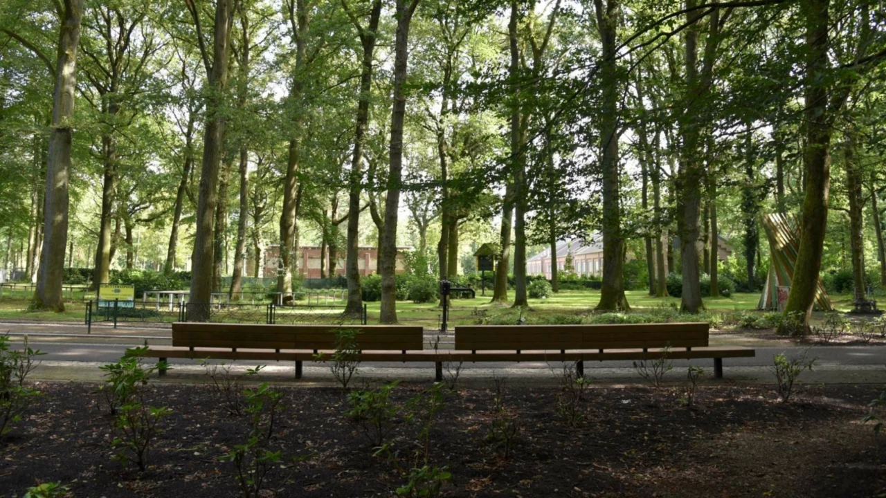 Buitenbank enkelzits met rugleuning verlengd voor de openbare ruimte 3