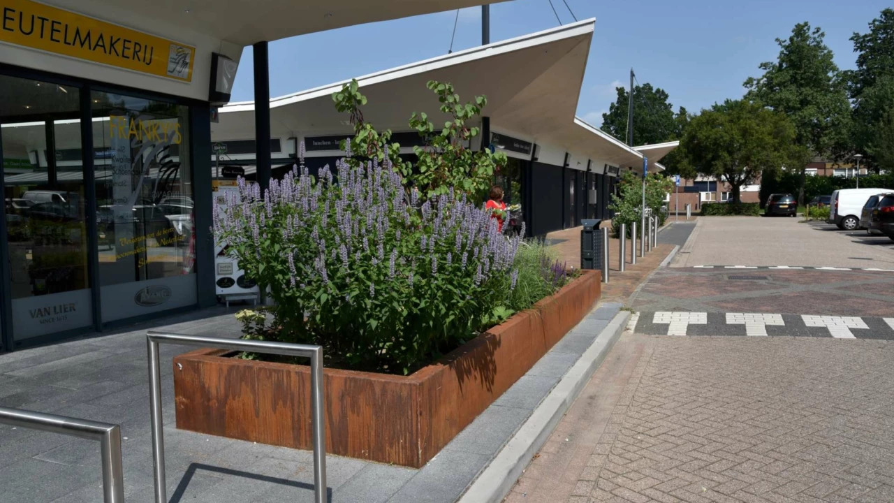 Dommelen Winkelcentrum de Belleman Cortenstalen plantenbakken 21