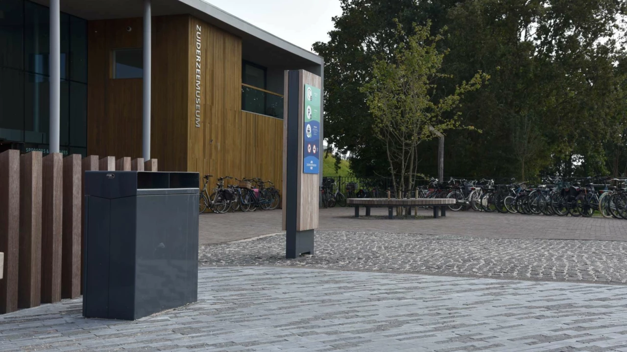 Afvalbak Quadrat duo voor de openbare ruimte 3
