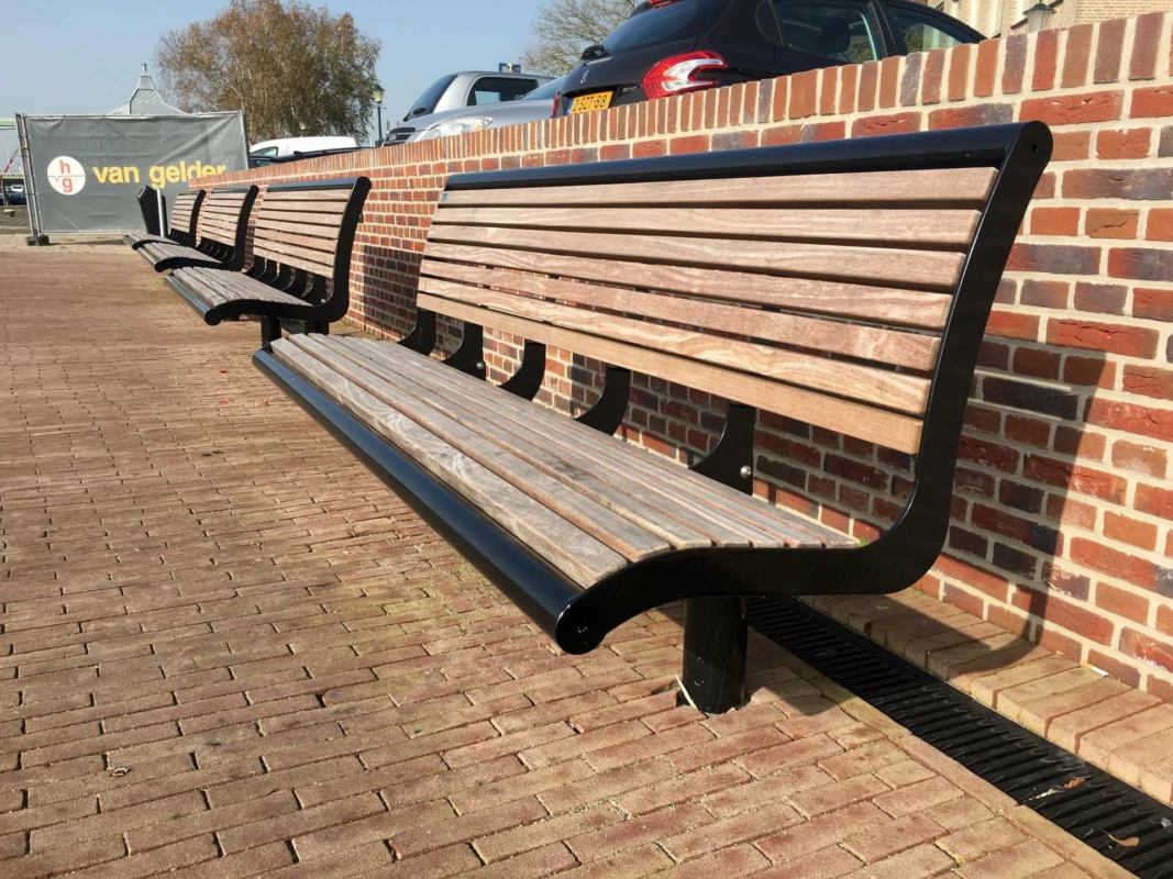 Hasselt Boulevard Zwarte Water Cruzado enkelzits met rugleuning hout 5