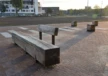 Parkbank Pure Einzelsitz mit Rückenlehne (3000) und Pure Hocker (350) Bürgermeister Geukerspark Helmond