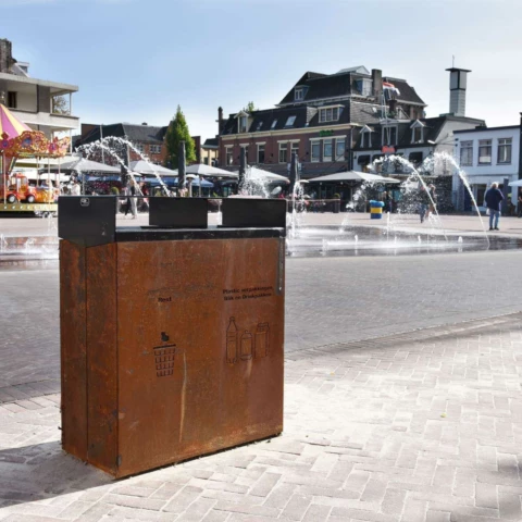 Quadrat Duo in uitvoering cortenstaal 1