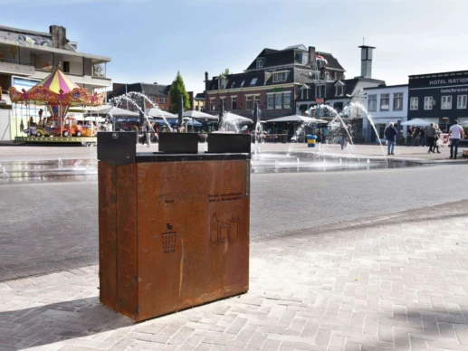 Quadrat Duo in uitvoering cortenstaal 1