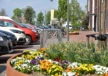 Heteren - De Beemd - Nietje dubbel fietsbeugel met cortenstalen ziteiland