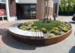 Heteren - De Beemd - cortenstalen ziteiland met houten zitrand 9